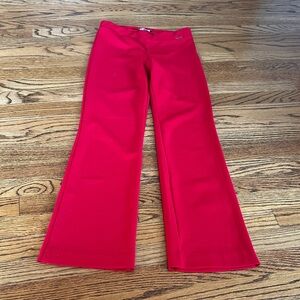 Vibrant Red Flared Pants